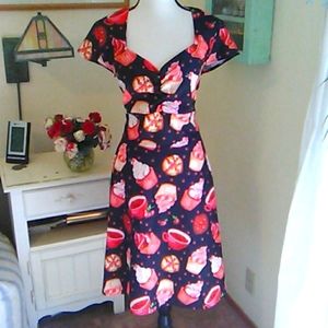 OTEN Retro Inspired Cupcakes and Coffee Dress